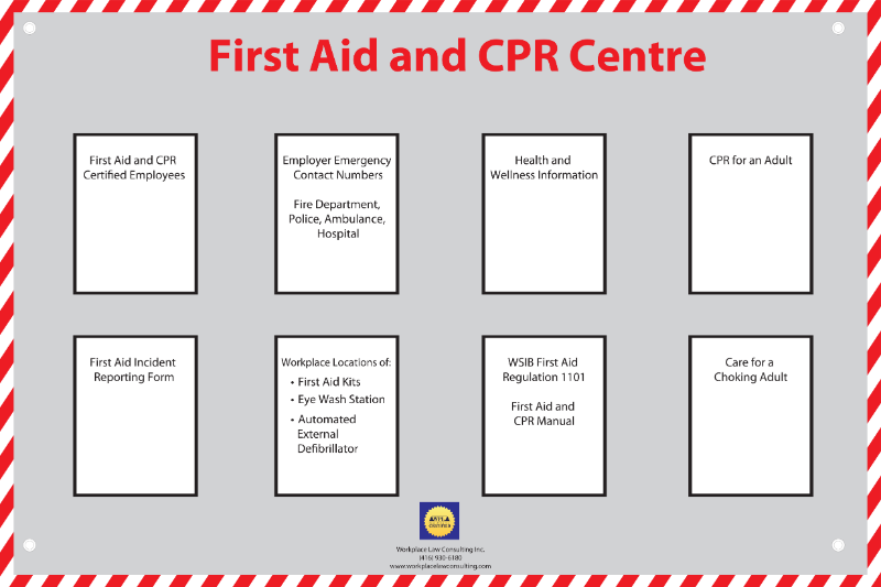 First Aid and CPR Centre Posting Board